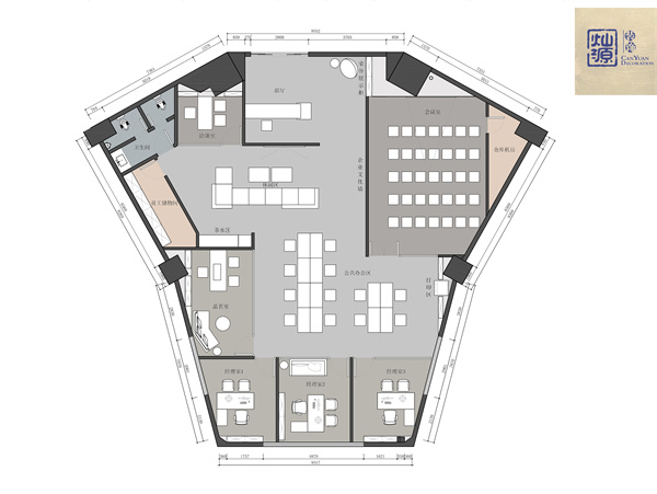 南寧辦公室裝修設計平面圖—燦源裝飾 南寧辦公室裝修設計平面圖—燦源裝飾